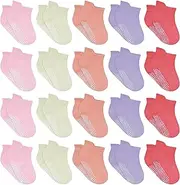[HYCLES] Stopper Socks Children - 20 Pairs ABS Socks Children Baby Boys Girls Toddler Non-Slip Socks Non-Slip Socks for 0-7 Years
