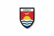 PATCH PATCHES EMBLEM IRON ON GLUE PRINT FLAG world crest kiribati