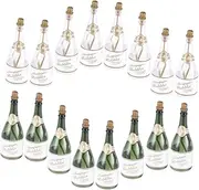 ERINGOGO 16pcs Bubble Bottle Mini Empty Glass Bottles Bachelorette Party Bottle Empty Bubble Tubes Wedding Bubble Bottles Bubbles Party Favors Wedding Wishing Bottles Plastic