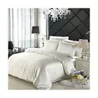 100% Pure Silk Satin Duvet with Fitted Set 4 Pcs Silk Fitted Sheet 15" Deep P...