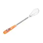NEW Ceramic Handle Stainless Steel Hand Egg Beater Egg Stirring Whisk (Orange)