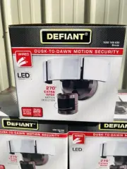 Defiant Bronze 2450 Lumen 270-Degree Integrated LED Motion Dusk To Dawn~NIB