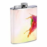 Apple Splash Em1 Flask 8oz Stainless Steel Hip Drinking Whiskey