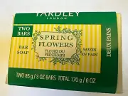 Yardley Spring Flowers Bar Soap 2 - 3oz Bars