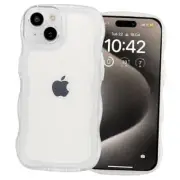 Transparent Wave Case for iPhone 15 6.1 inches, Soft TPU For iPhone 15 White