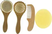 Vaguelly 1 Set Newborn Hair Brush Scalp Brush Comb for Cradle Cap Care Gentle Care for Shower Present
