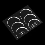 HALLMERS 6 Flame Gradient Top Half Turn Marker Clockwise Dial Hob Decal Control Panel Labels (White Print Clear Adhesive) Replacement Oven Sticker Sticker Electric Cooktop Gas Induction Burner Knob