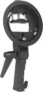 Handheld Grip S-Type Bracket Holder Adjustable with Detachable Handle for Elinchrom Mount,Photography Bracket for Flash Softbox Beauty Dish Reflector Umbrella