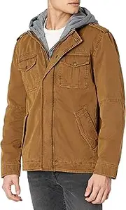 [Levi's] Men's Washed Cotton Hooded Military Jacket (Regular & Big & Tall Sizes)