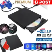 External Drive USB Burner CD RW DVD ROM Reader Writer Fit Mac & Windows