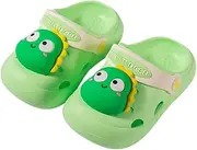 [N\W] NW Kids Cute Clogs Garden Shoes Toddler Boys Girls Non-Slip Soft EVA Slides Slippers Indoor Outdoor Waterproof Children Water Shower Beach Pool Sandals, Green, 6-6.5 Toddler