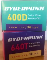 Cyberpunk 400D & 640T 2-PACK 36 exp C41 Motion Picture Film Kodak Vision 3