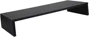 Vintage Wood Monitor Stand Riser for Desk Elegant Laptop Holder with Storage Organizer for Printer Notebook PC and Tv Durable Space Saving