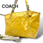 COACH 蔻馳 肩背包 手提包 黃色 MERCARI 日本直送 二手