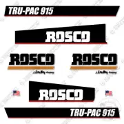 Fits Rosco TRU-PAC 915 Decal Kit Compactor BLACK VERSION - 7 YEAR VINYL!