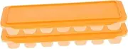 iplusmile 2pcs Ice Cube Molds with Sealed Lid Ice Cube Trays for Freezer for Drinks Cocktails Fruits