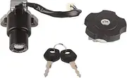 Motorcycle Ignition Switch Fuel Gas Tank Cap Lock Kit with Key Electrical Switch Set for 600 TW200 DT200 DT200R 225 Serow 225 Strong Durable and Easy to Install