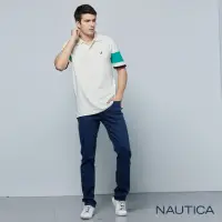 在飛比找momo購物網優惠-【NAUTICA】男裝 涼感修身直筒牛仔長褲(深藍)