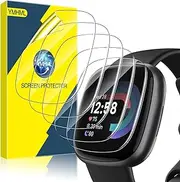 [YMHML] [ 6 Pack ] Compatible for Fitbit Versa 4 / Versa 3 Screen Protector, Fitbit Sense 2 / Sense Screen Protector, [Upgrade Flexible Film] Soft HD Clear Anti-Scratch Protector for Fitbit Accessories