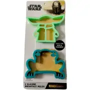 Disney Star Wars Mandalorian 2 Yoda Breakfast Molds Eggs Pancakes Cookie Cutters