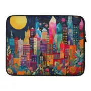 Whimsical Cityscape 15 inch Laptop Sleeve