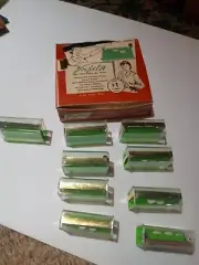 9 Vintage Automatic Needle Threaders INFILA w/ Original Box/Case and directions
