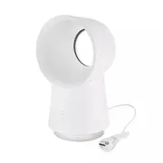HL Happy Life 3 in 1 Mini Cooling Fan Bladeless Desktop Fan Mist Humidifier w/ LED Light - White