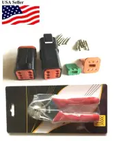 Black Deutsch DT 6X connector kit with solid terminal crimper tool MALE + FEMALE
