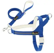 Plutus Pet Cotton Dog Harness And Leash Set, Reflective And Soft Padded, Quick