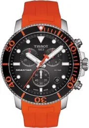 Tissot Seastar 1000 Chronograph Orange Rubber Men's Watch T120.417.17.051.01
