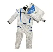 Space Explorer Astronaut Members Mark Jumpsuit w Mask Halloween Costume Youth S