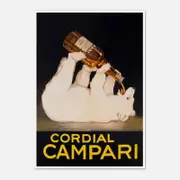 Stunning Campari Polar Bear Vintage Poster by Leonetto Cappiello - Art Deco, Poster Only, 70 x 100cm (28 x 40inch)