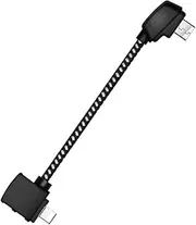 Hanatora 3.66 Inch Micro AB to iOS Remote Controller Cable for DJI Mavic Mini,Mini SE,Mavic 2 Pro/Zoom,Mavic Air,Mavic Pro Platinum, Phone OTG Nylon Braided Data Cord Accessories(iOS Connector)