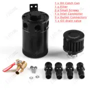 Universal 3 Port Oil Catch Can Tank Reservoir Air-Oil Separator Racing Baffled~ (for: Smart)
