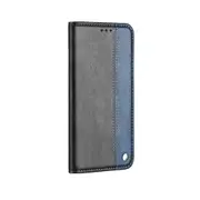 Business Solid Color Stitching Horizontal Flip Leather Case for Huawei Y9??2019??, with Holder & Card Slots & Wallet & Lanyard (Blue)