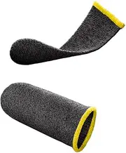 Mobile Game Controller Finger Sleeve Sets Anti-Sweat Breathable Full Screen Sensitive Aim Joysticks Finger Set Silver Ultra-Thin Thumb Finger Sleeve for Mobile Phone Games Yellow
