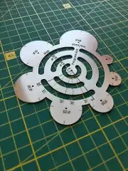 Circle Leather tool template Steel Round Corner Ruler Metal Leathercraft ruler