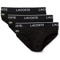 在飛比找momo購物網優惠-【LACOSTE】2022男時尚合身黑色三角內著3件組-網