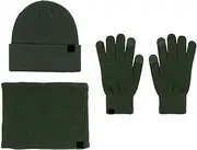 [Generic] Scarf Hat Set for Girls Warm Cute Wool Hat Scarf Gloves Slouchy Three Winter Snow Knit Cap Screen Mittens Scarves Sets Scarf Hat Gloves Set Men