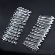 100PC LARGE CLEAR CHANDELIER GLASS CRYSTALS LAMP PRISMS PARTS HANGING DROPS 55MM