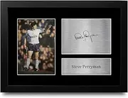 HWC Trading Steve Perryman Tottenham Hotspur Gifts Printed Signed Autograph Picture for Football Fans and Supporters - A4 Framed