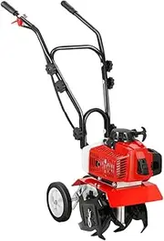 Giantz Tiller Cultivator, 88CC Garden Electric Lawn Scarifier Rotary Tillers Soil Rake Digger Outdoor Gardening Tool, 10000RPM 4 Blades Foldable Adjustable Tilling Depth Red