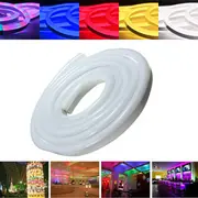 2M 2835 LED Flexible Neon Rope Strip Light Xmas Outdoor Waterproof 110V 15219 PURE WHITE