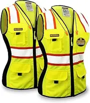 [KwikSafety] MOTO Men All Year Racing LED Motorcycle Vest Hi Vis Luminous LED Light Strips High Performance Recreational Sport Athletic Wear | Street Riding Motorsport Sleeveless Jacket