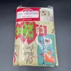 Holiday Time Vinyl Christmas Tablecloth Rectangle 60x84" Oh What Fun NEW