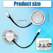 2pcs Range Hood Light Bulbs, Stainless Steel Range Hood LED Light Replacement Recessed Kitchen Range Hood Light As Shown