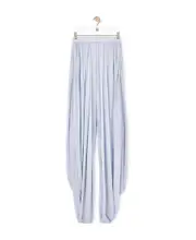 Balloon trousers in viscose XS light blue