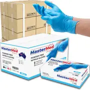 1 Pallet Mastermed Blue Nitrile Gloves 3.5g / Powder Free Latex free / 840 Boxes of 100pcs - XLarge