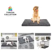Washable Dog Bed Mat Reversible Dog Crate Pad Soft Fluffy Pet Kennel Beds Dog...