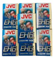 JVC TC-30 EHGDU Compact VHS-C Camcorder Tape 90 Min EHG Hi-Fi 7 Pack Sealed